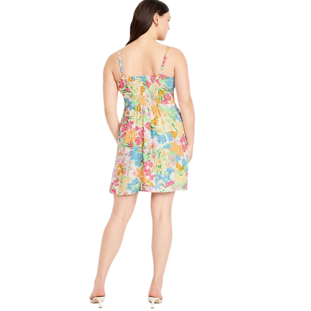 Multicolor Floral Print Sleeveless Romper