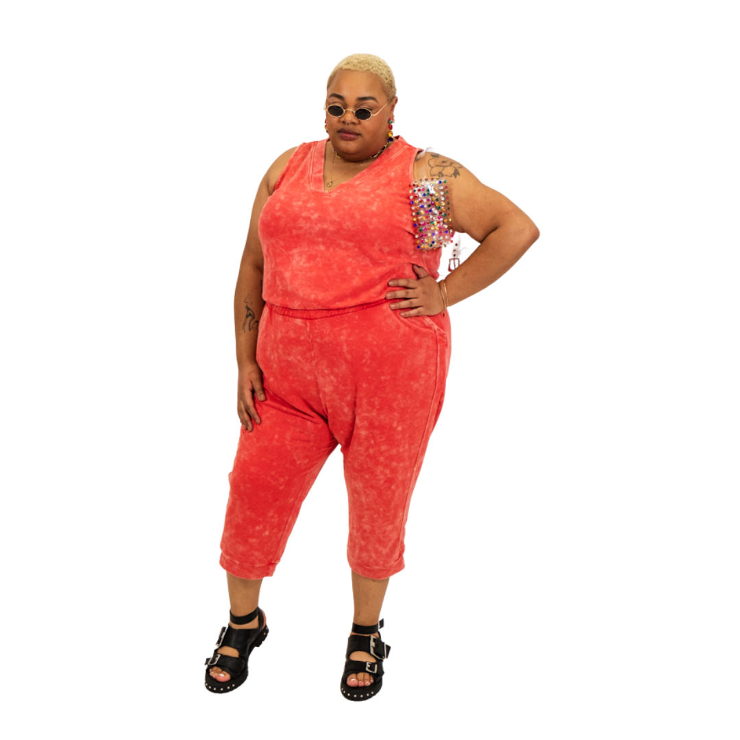 Coral Sleeveless Jumpsuit NWT