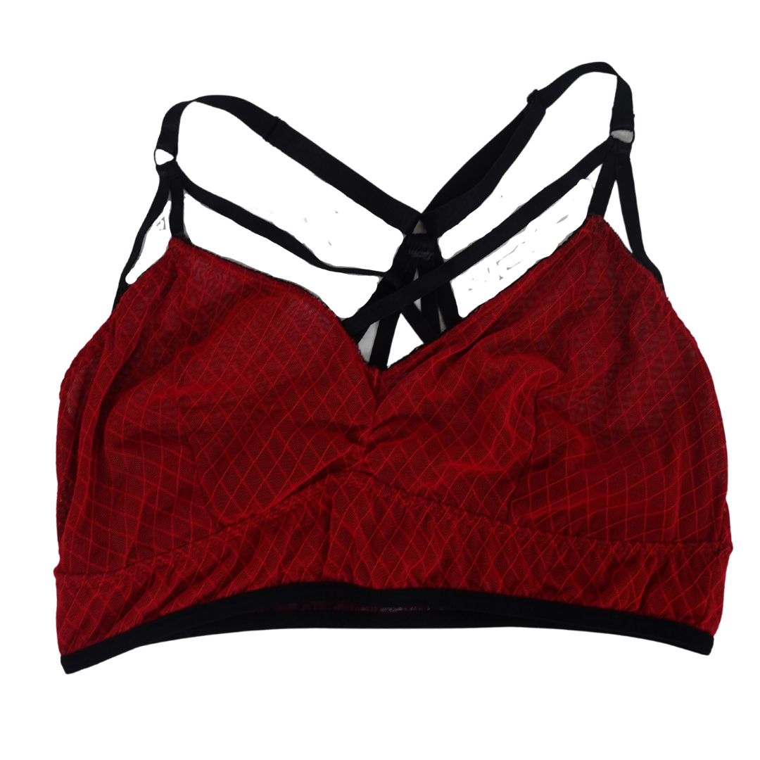 Red and Black Sheer Bralette