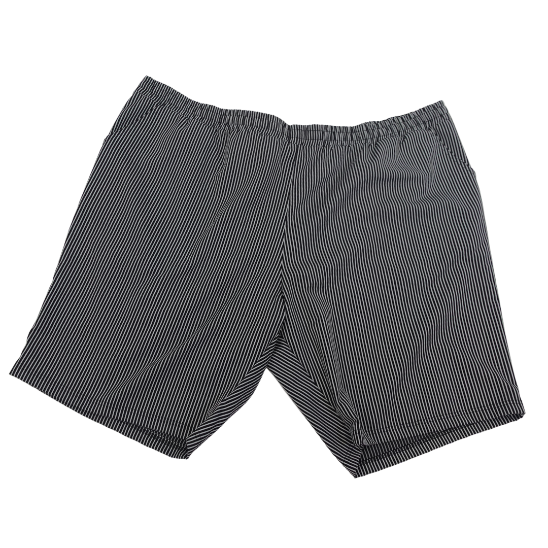 Black and White Pinstripe Shorts