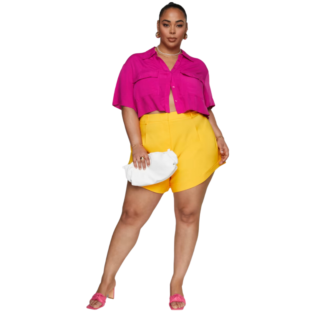 Bright Flippy Trouser Shorts NWOT