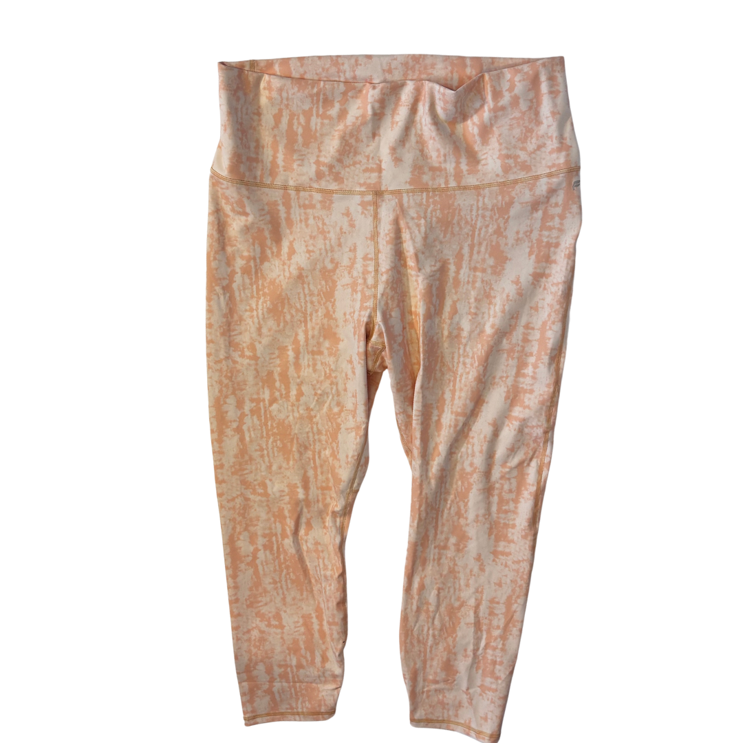 PureLuxe Fabletics High Waisted Orange and White Tie Dye Leggings NWT