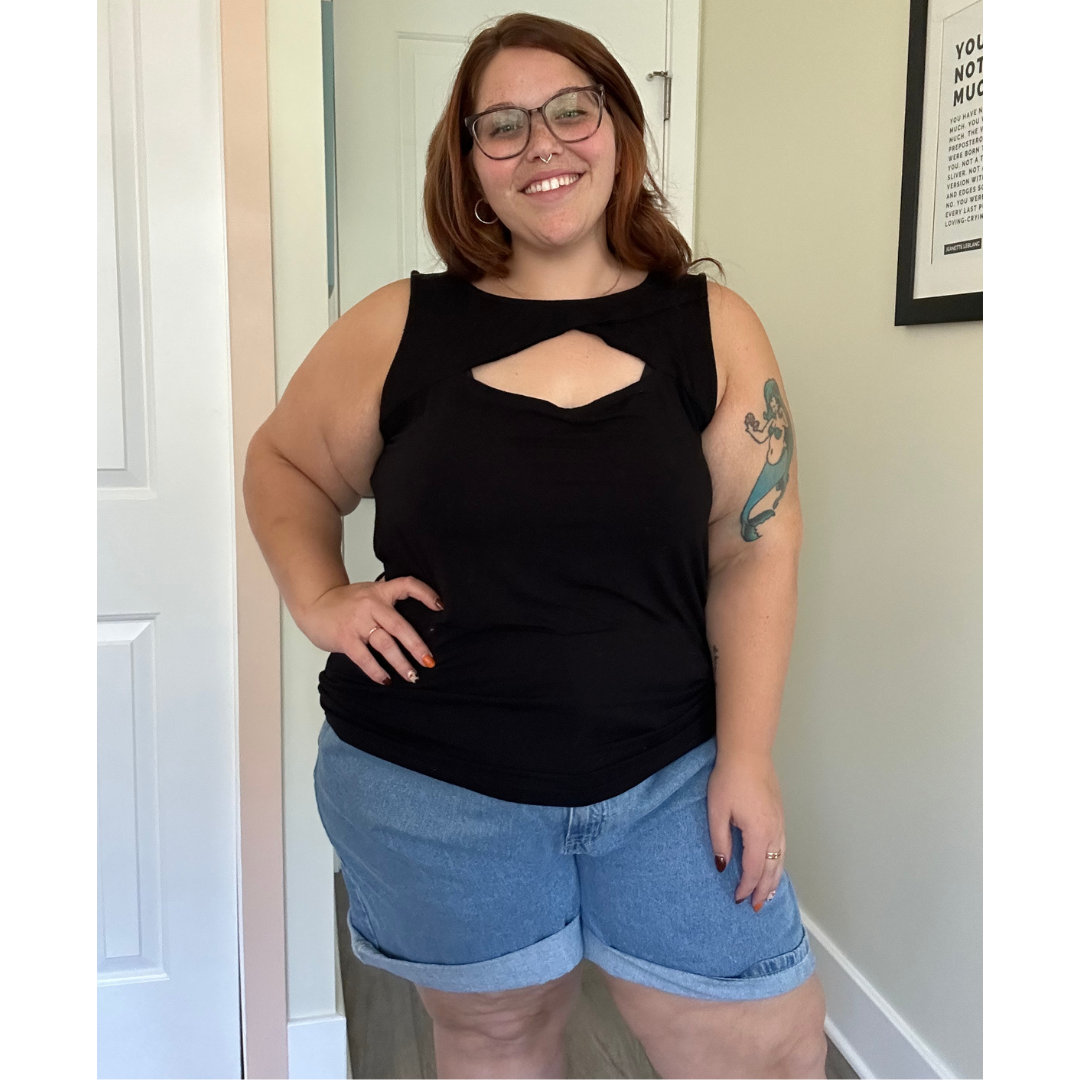 Black Cut Out Tank