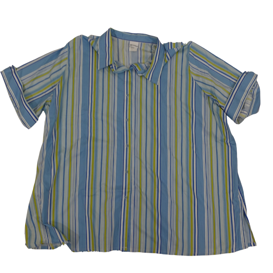Blue and Green Button Up Shirt