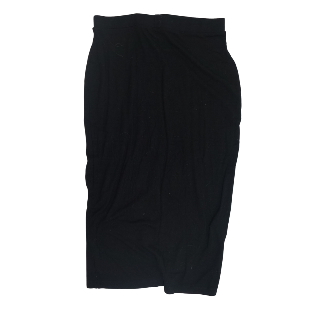 Black Stretch Knit Pencil Skirt
