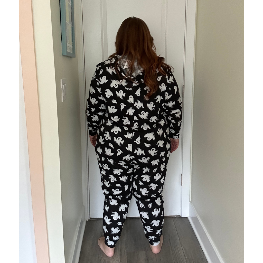Ghost Print Hooded Onesie