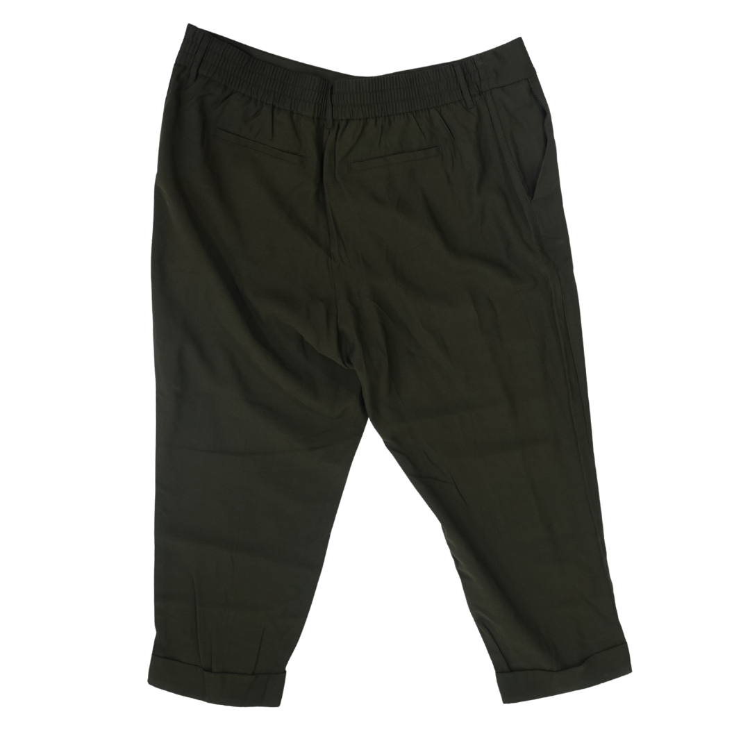 Olive Green Cuffed Hem Ankle Pant NWT