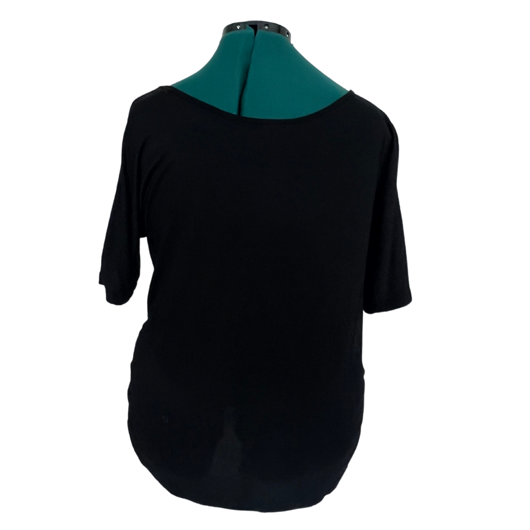 Black Lip Print Top