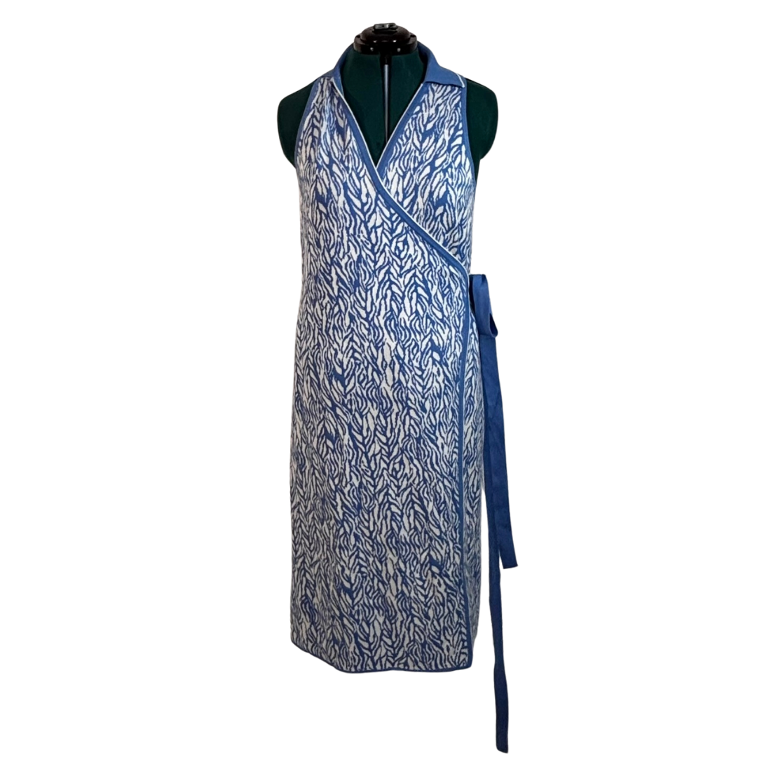 Diane von Furstenberg for Target Blue Animal Print Wrap Dress NWT