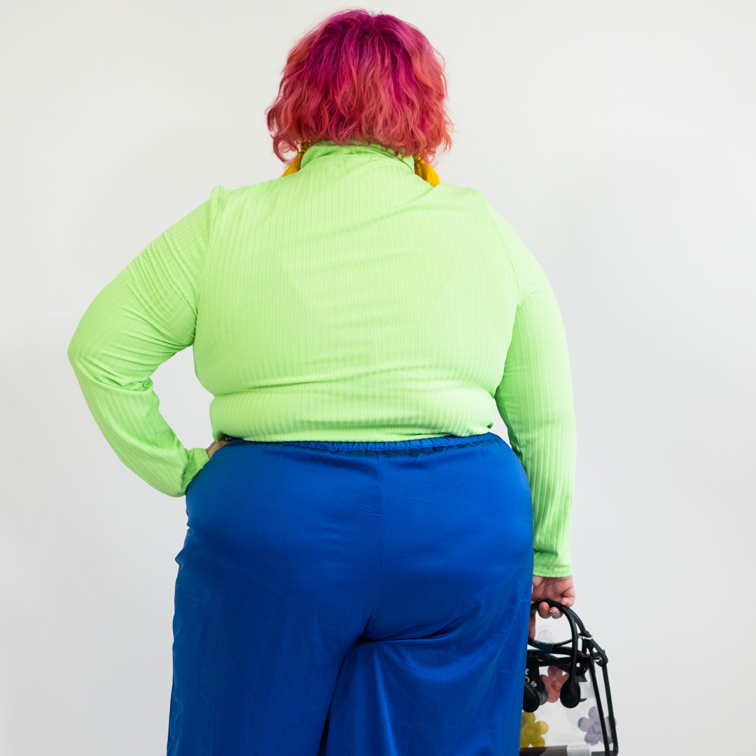 Neon Green Turtleneck Shirt