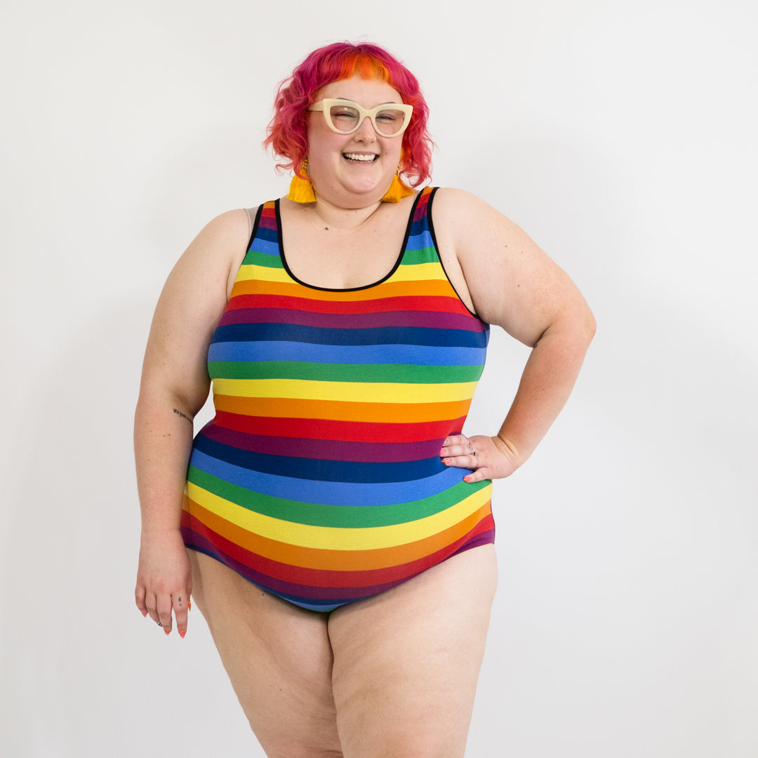 Rainbow Striped Bodysuit