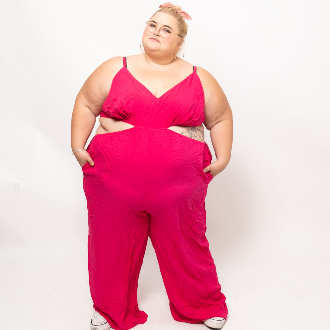 Pink Jumpsuit with Cut Outs NWT