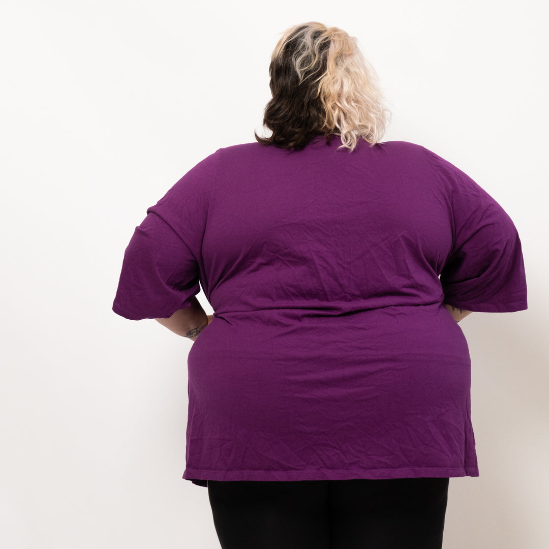 Purple 3/4 Length Sleeve Top