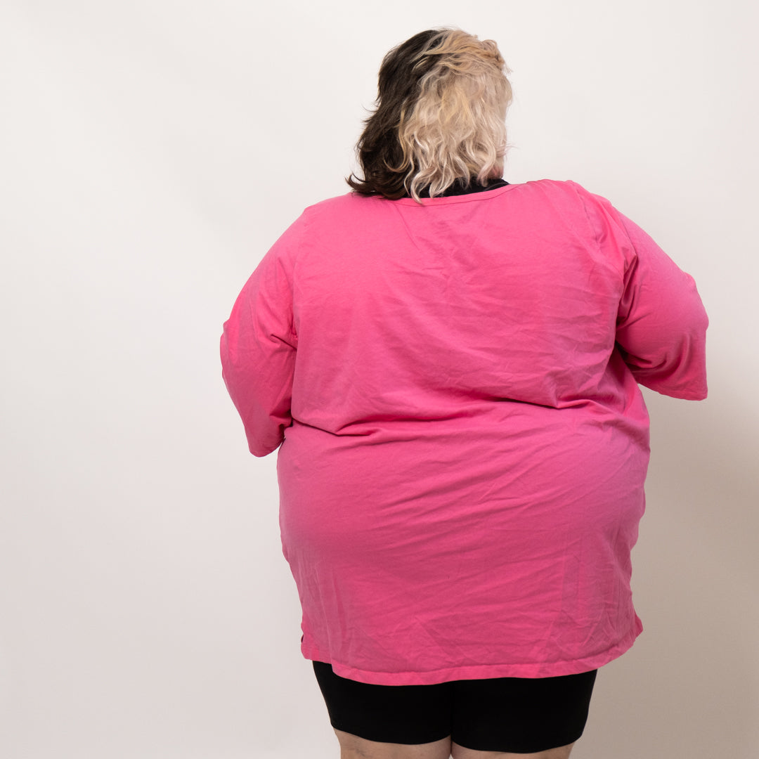 Pink 3/4 Length Sleeve Top