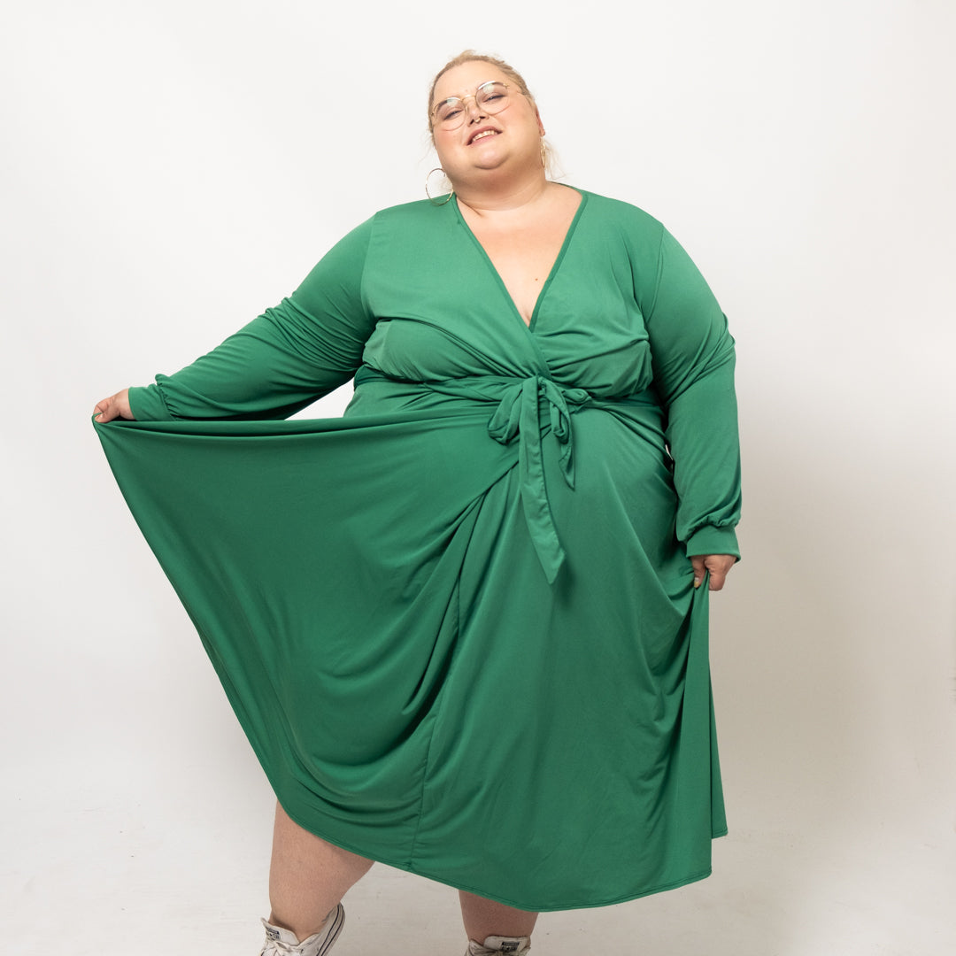 Green Wrap Dress NWT