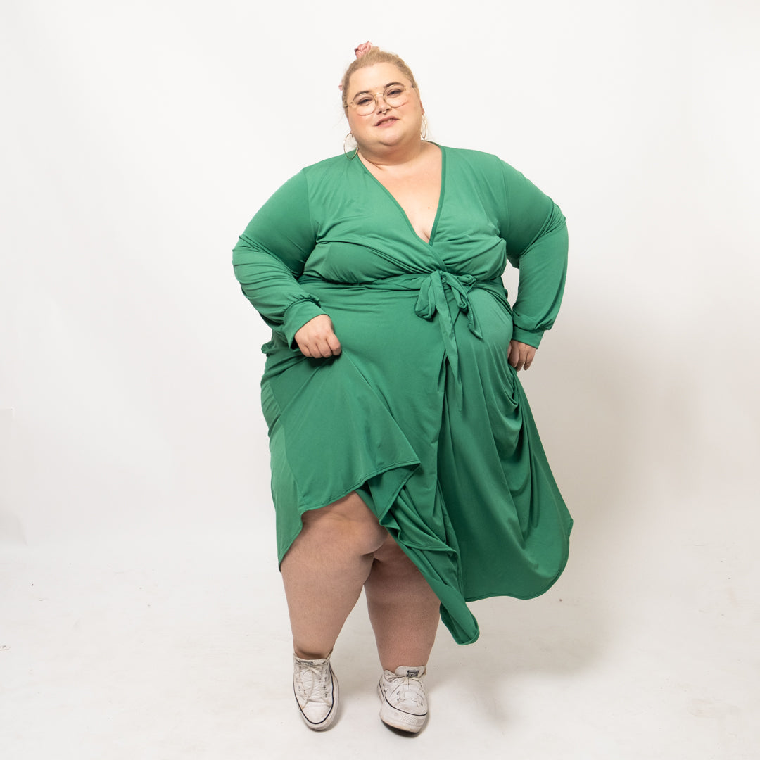 Green Wrap Dress NWT