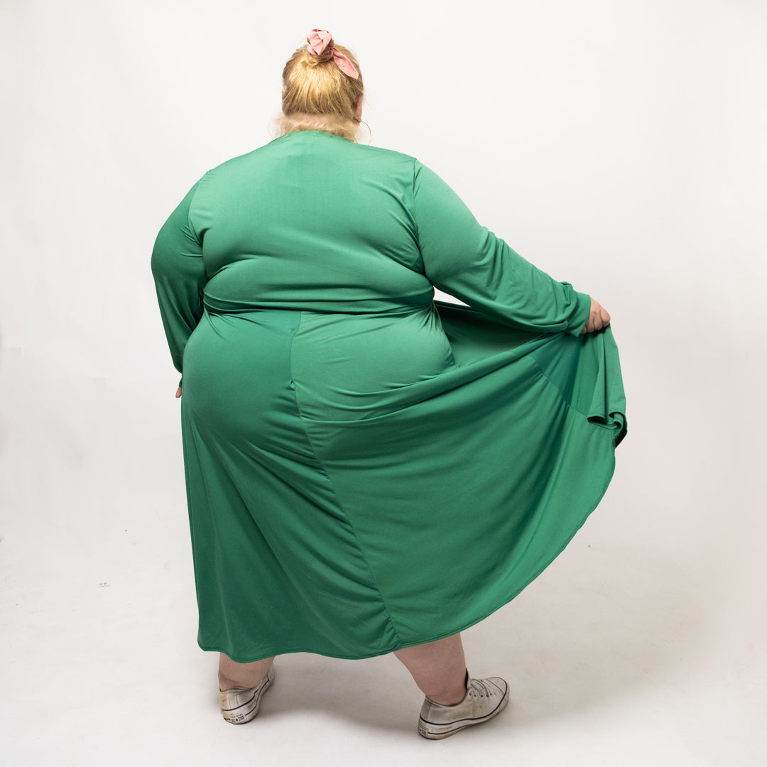 Green Wrap Dress NWT