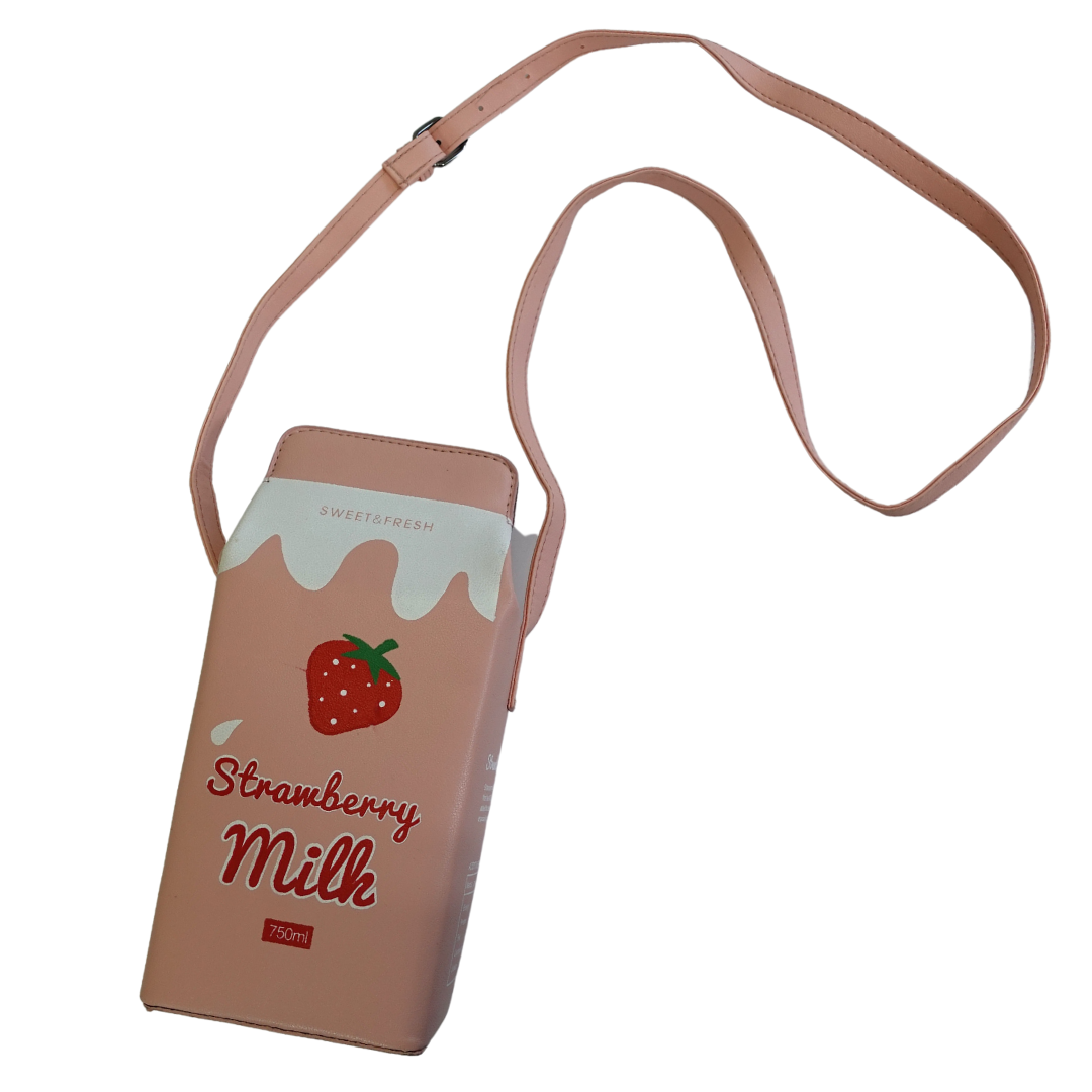 Strawberry Milk Carton Purse
