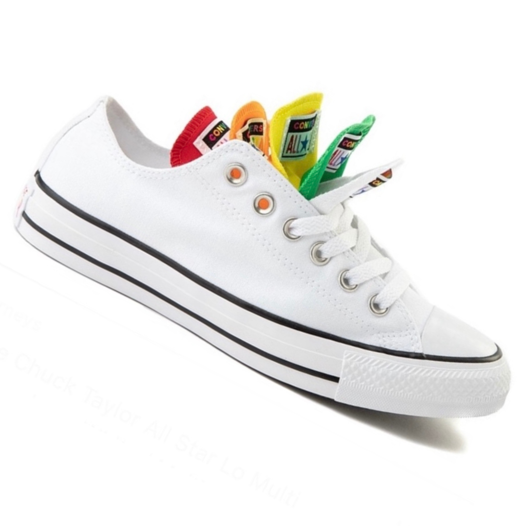 Converse white rainbow best sale