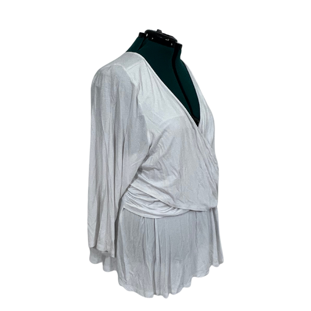 White 3/4 Length Sleeve Top