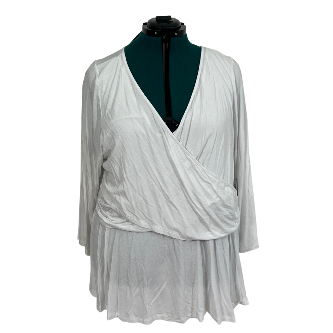 White 3/4 Length Sleeve Top