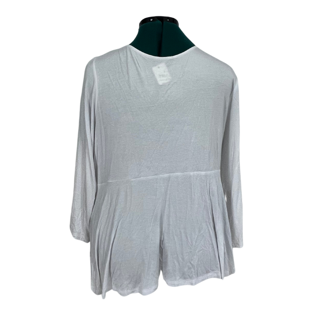 White 3/4 Length Sleeve Top