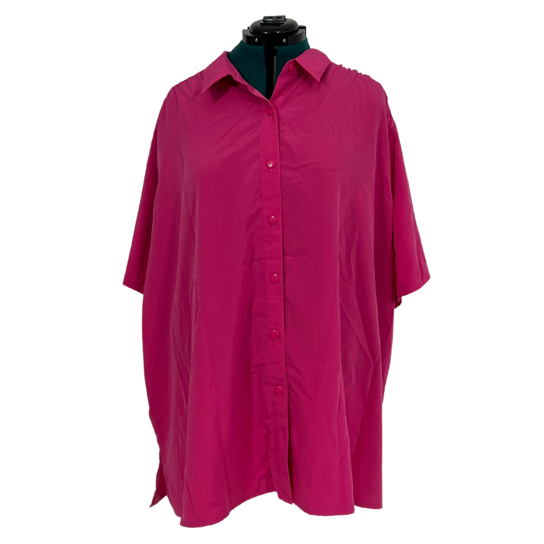 Pink Short Sleeve Button Down