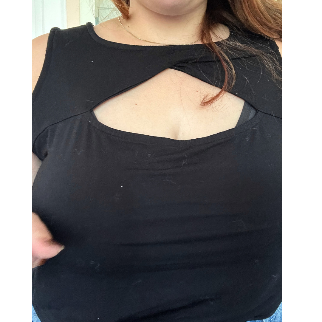 Black Cut Out Tank