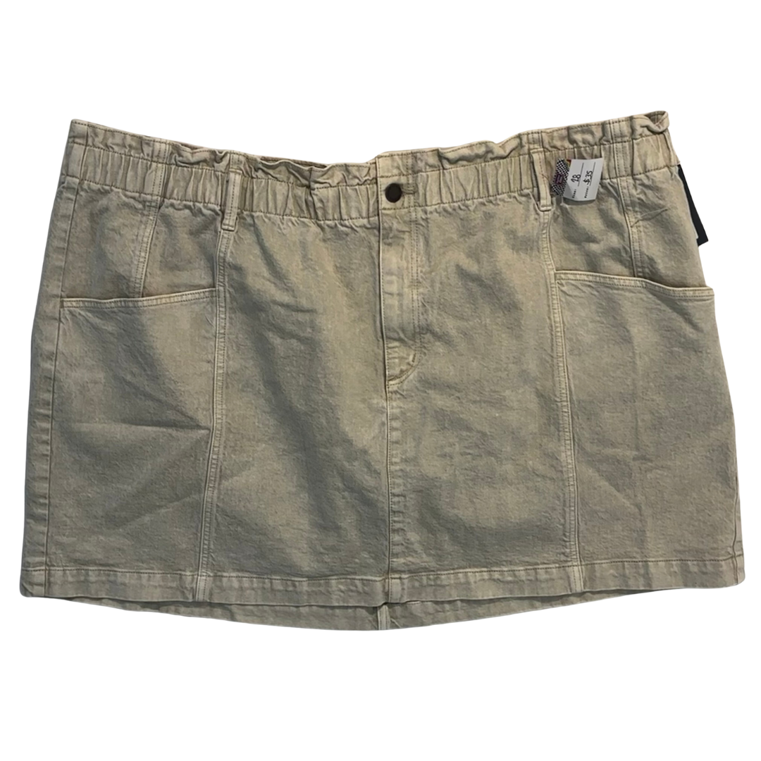 Light Khaki Skirt with Paperbag waist NWT