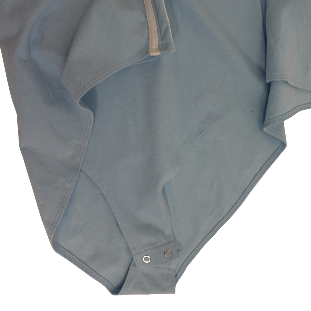 Blue with White Stripe Retro-Look Bodysuit