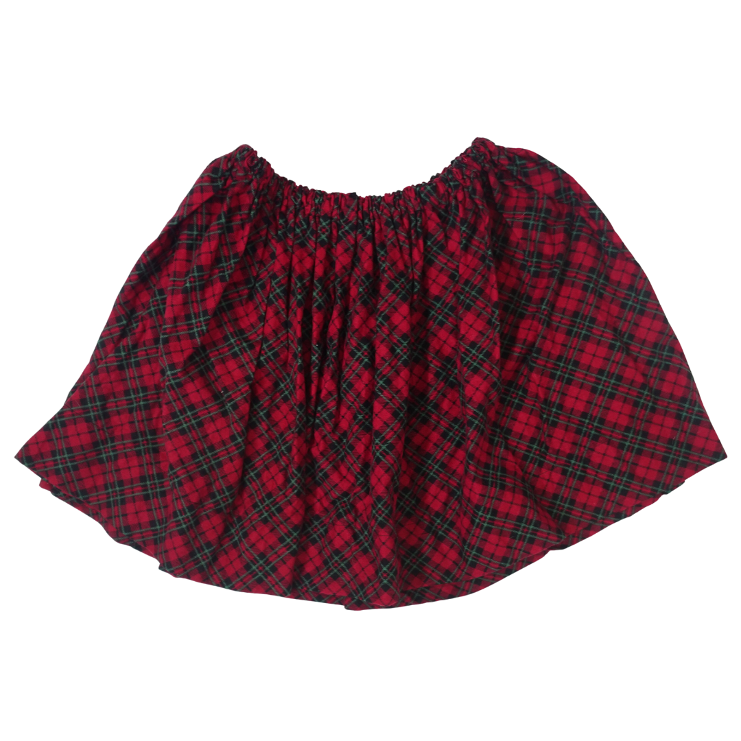 Red and Green Plaid Skater Skirt