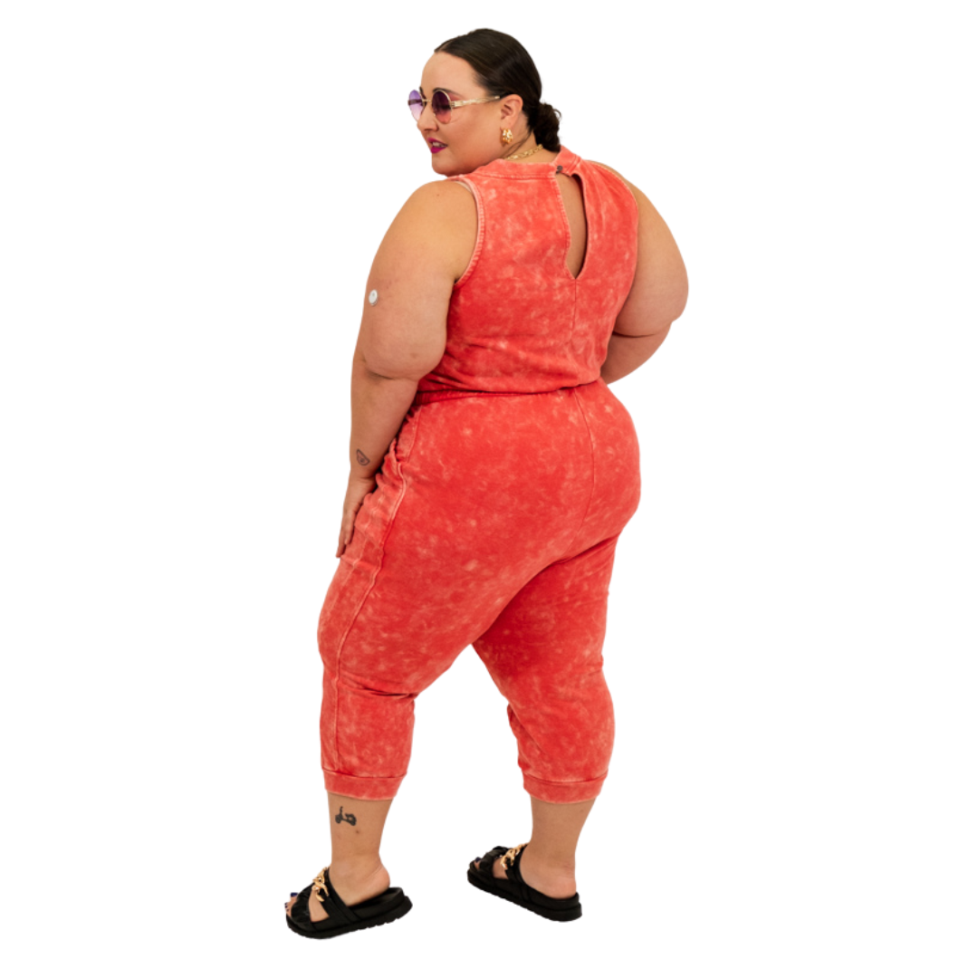 Coral Sleeveless Jumpsuit NWT
