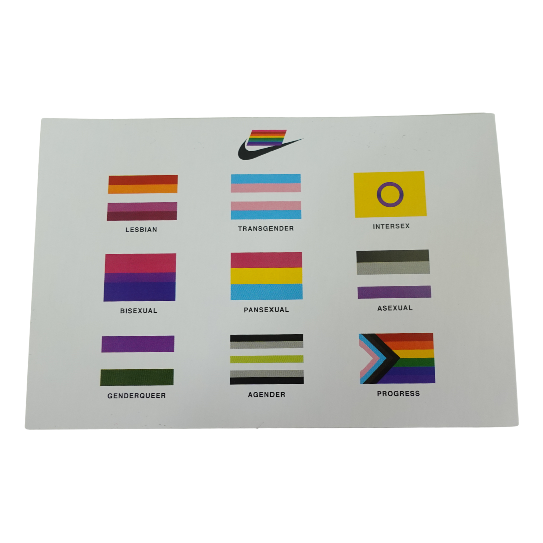 Nike Be True Fanny Pack Slides with Pride Flags NWT (Size 7)