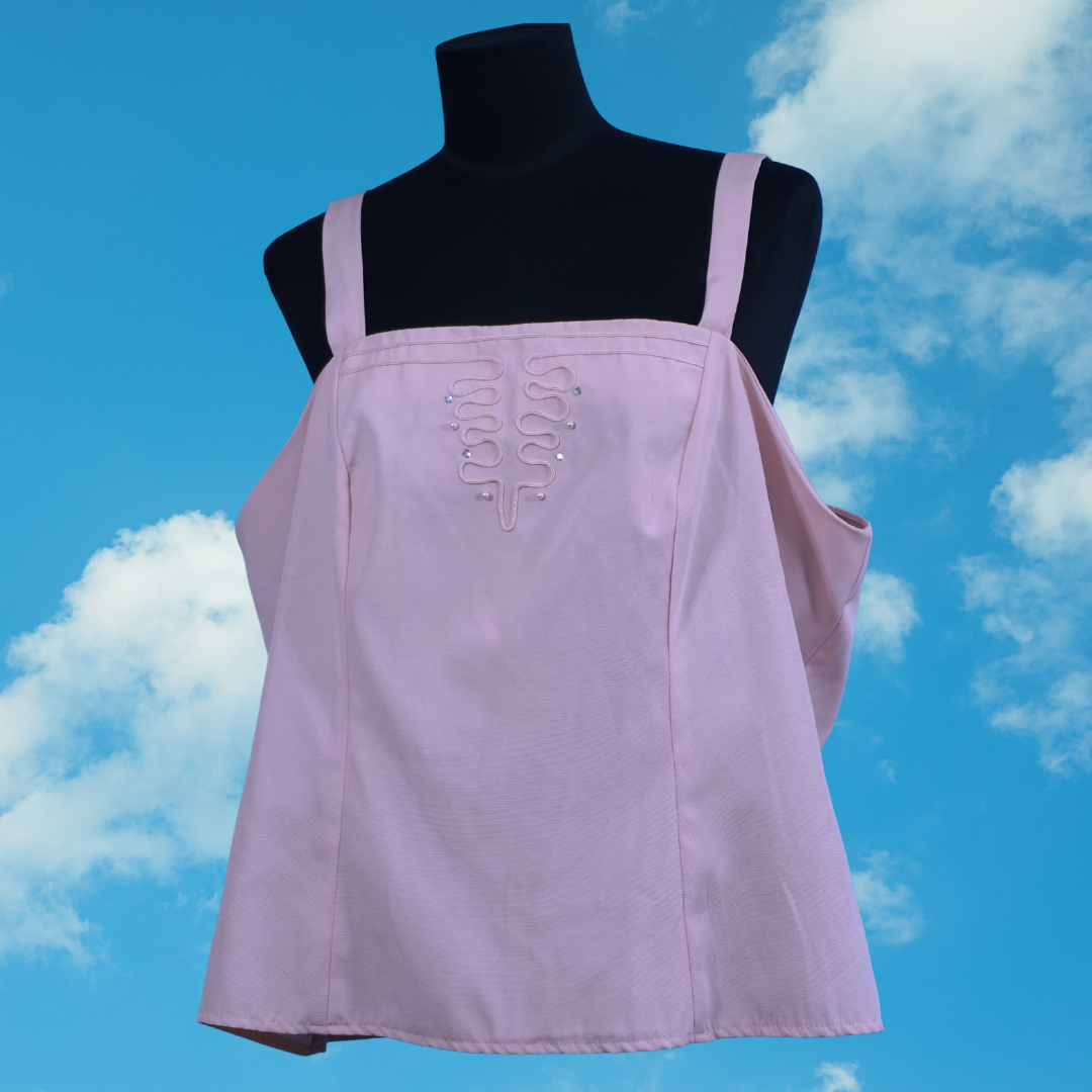 Vintage Pale Pink Tank and Blazer Set