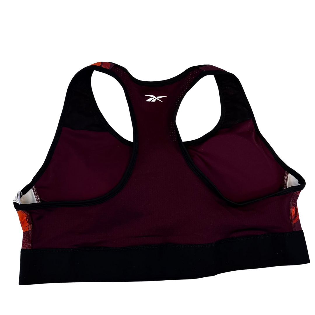 Reebok Burgundy and Orange Sports Bra NWT