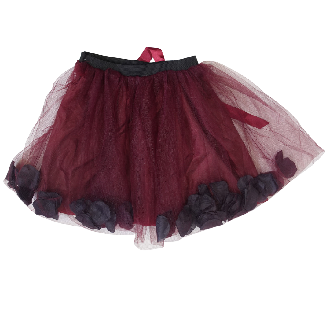 Deep Red Rose Petal Filled Tutu