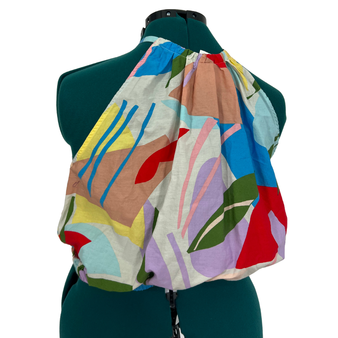 Abstract Print High Neck Halter
