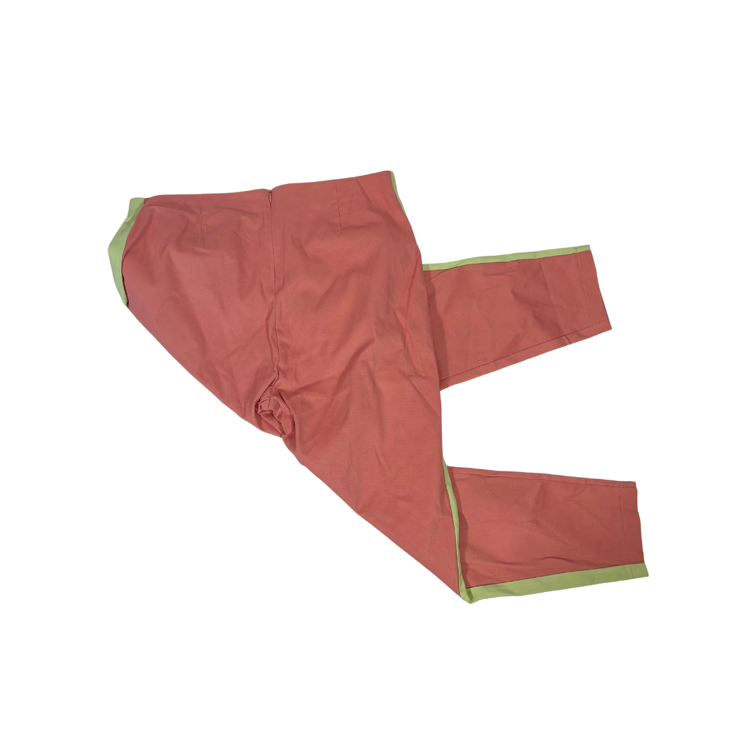 Coral and Neon Green Pixie Pants