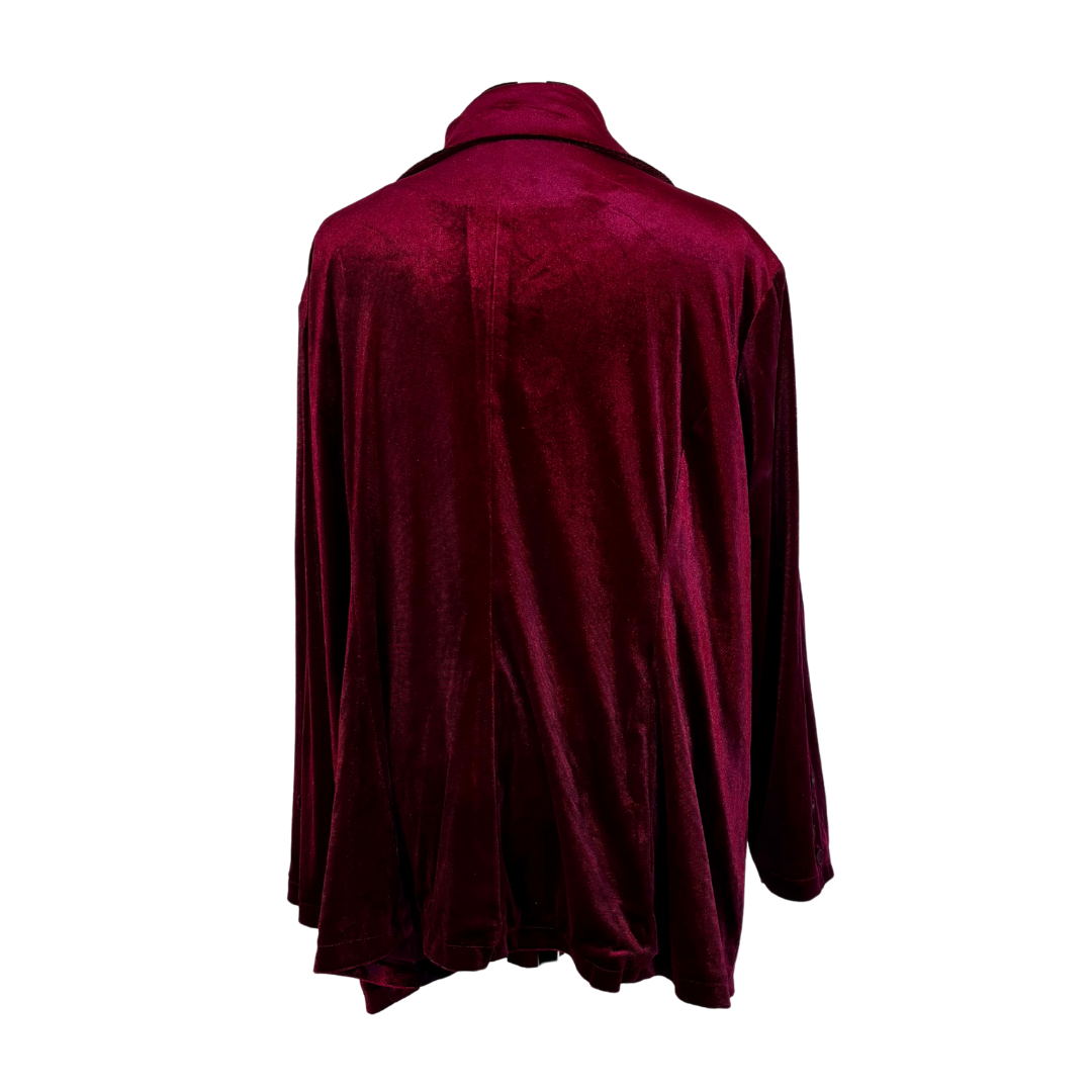 Bloomchic Red Velvet Blazer