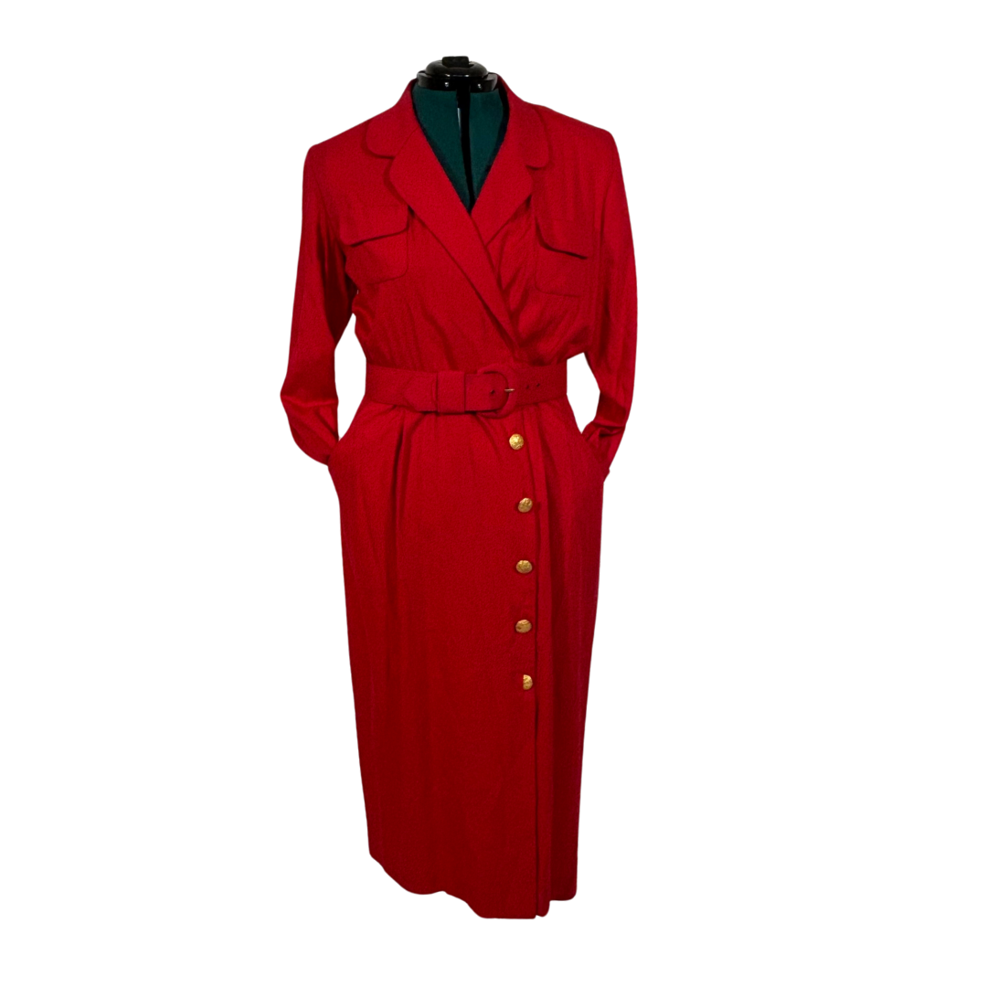 Vintage Red Blazer Dress