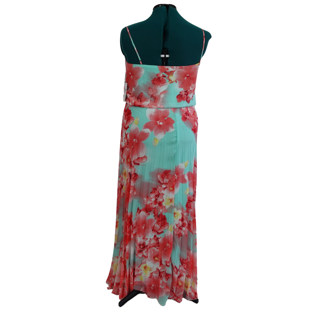 Blue Floral Maxi Dress NWT
