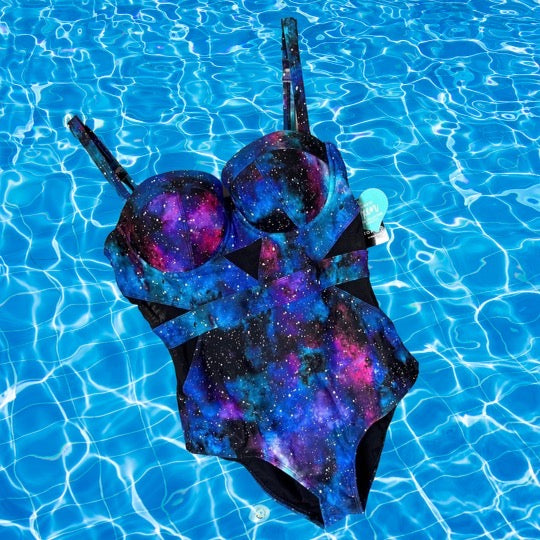 Torrid Galaxy Print One Piece Swimsuit