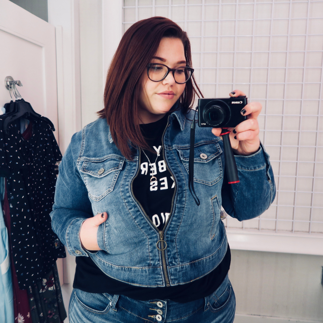 Zip Up Denim Jacket