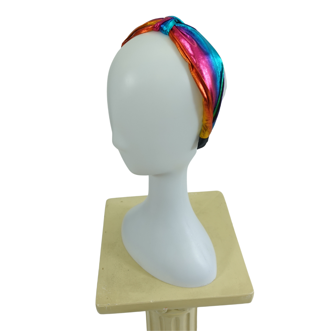 Rainbow Foil Knot Headband