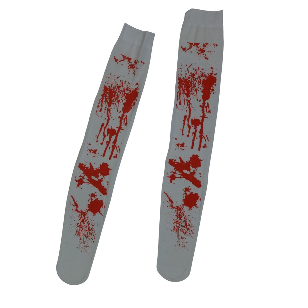White Blood Splatter Knee Highs New in Package