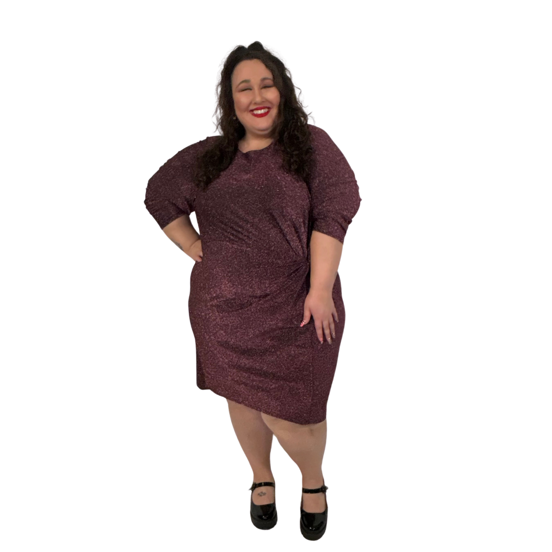 Torrid Mauve Glitter Dress NWT