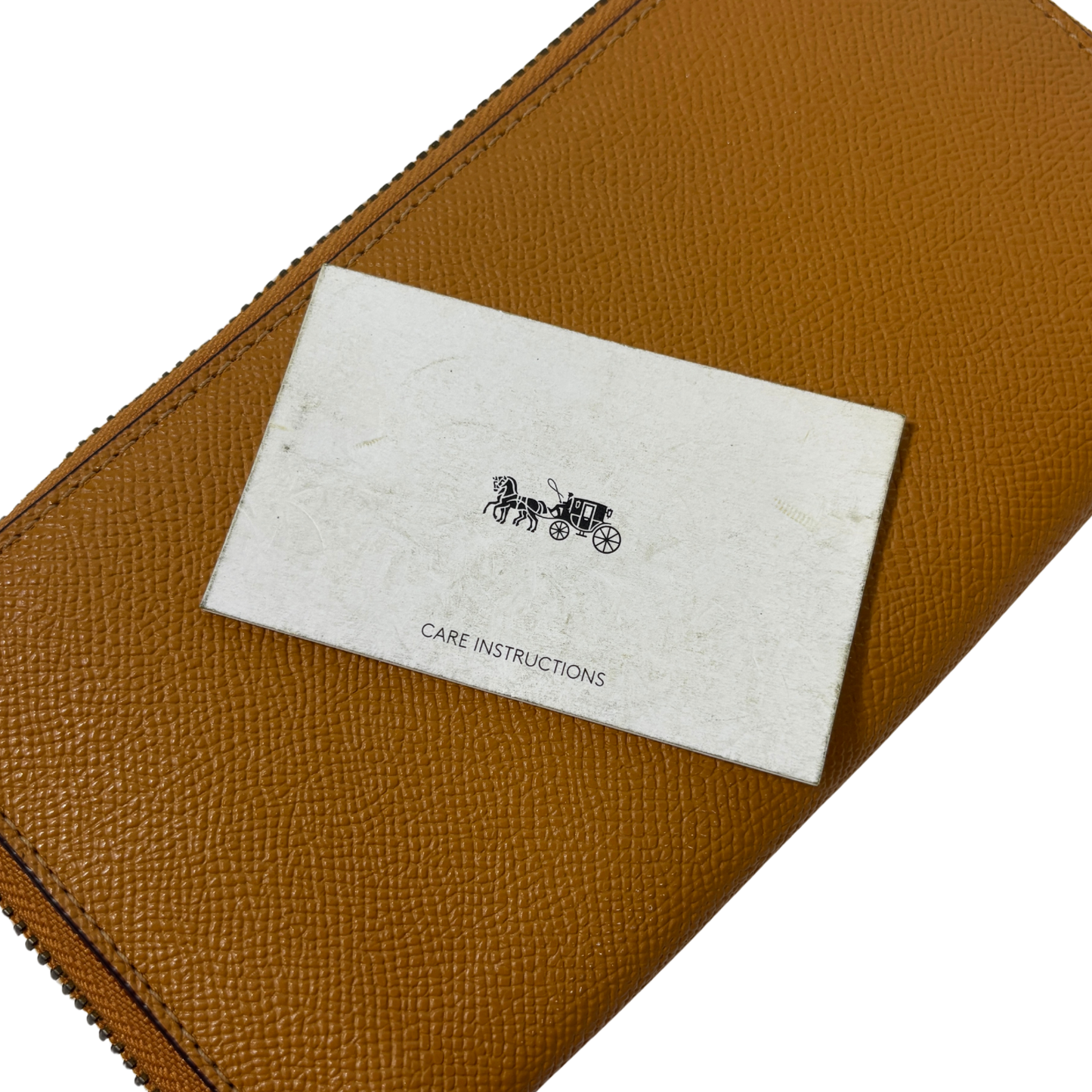 Coach Mustard Yellow Large Accordion Zip Wallet