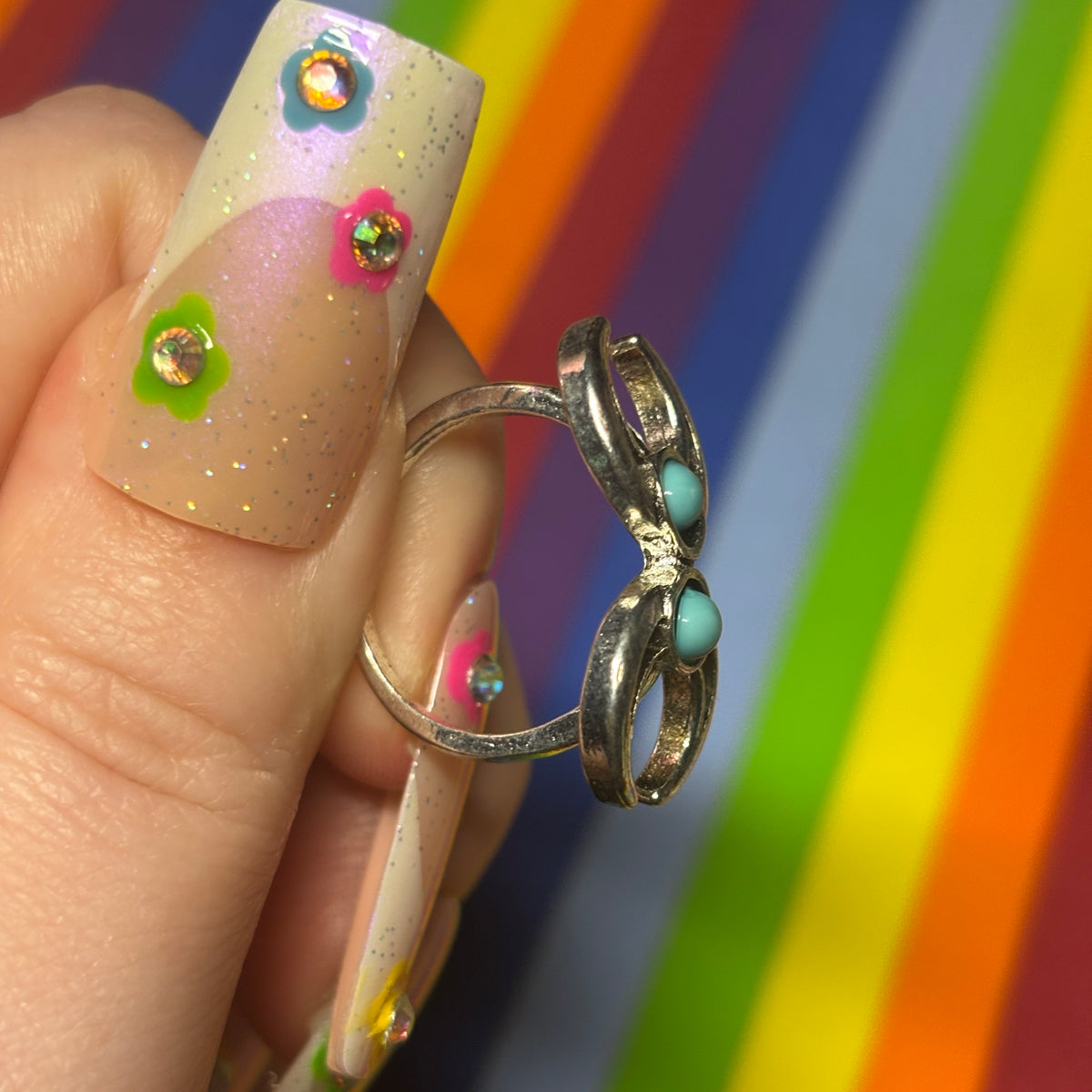 Silver Double Crescent Ring