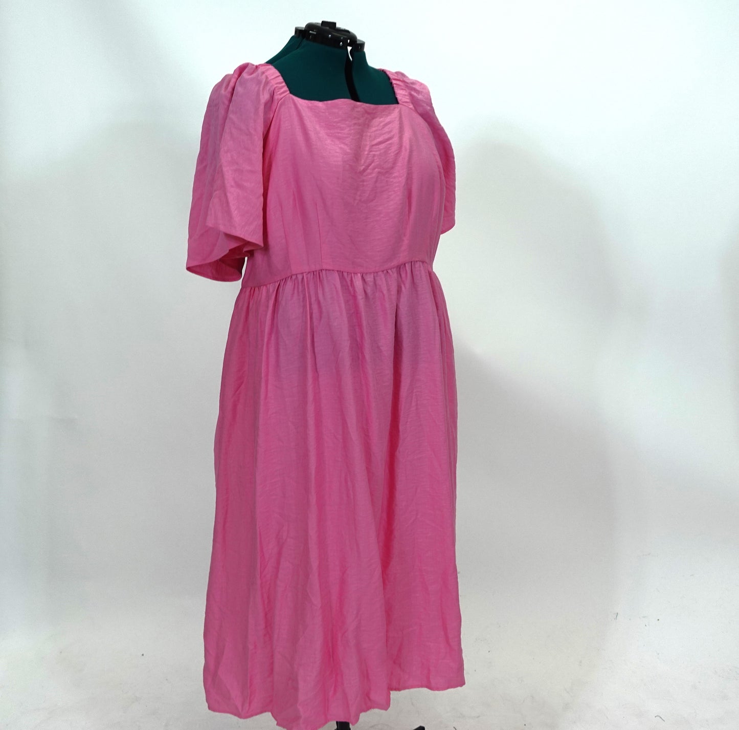 Pink Tie Back Ankle Length Dress