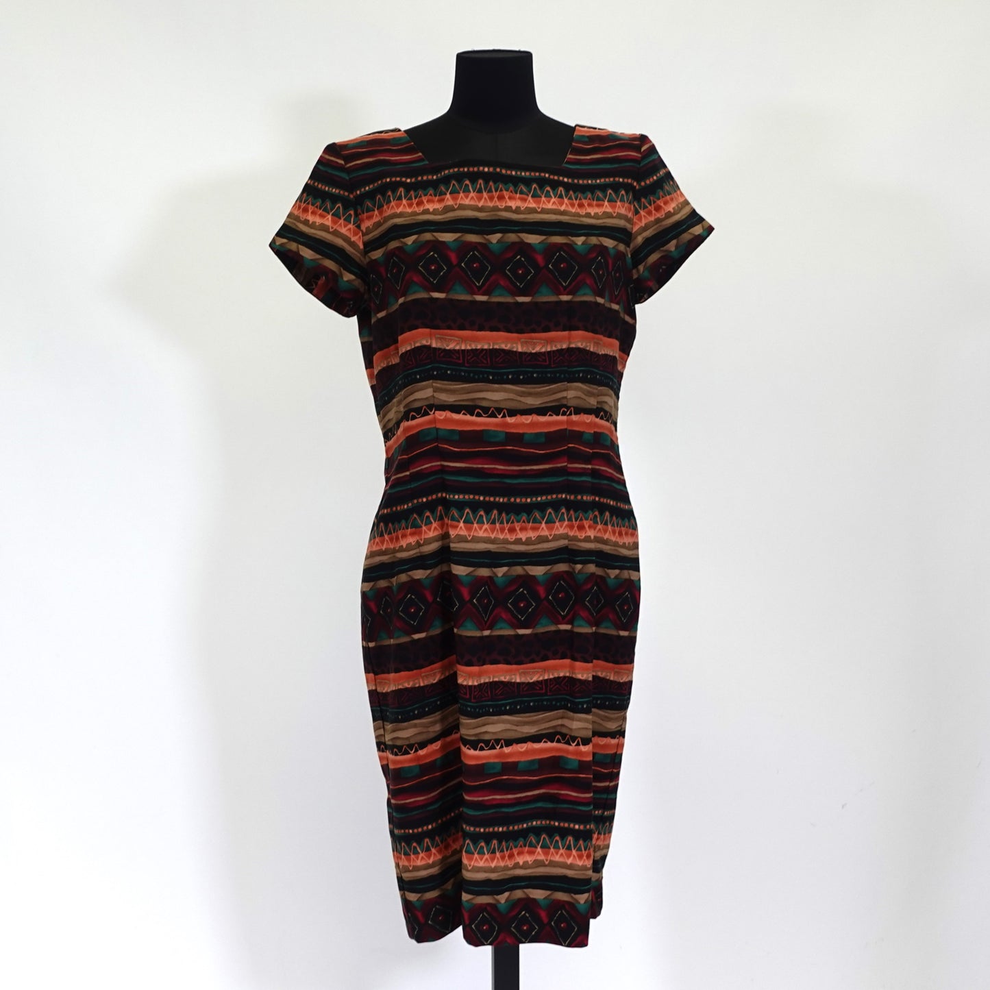 Vintage Tribal Print Pencil Dress